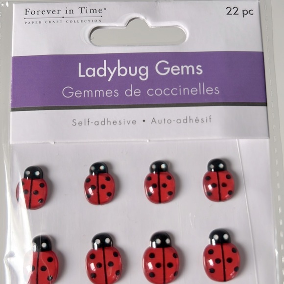 🆕 NEW 22 pcs Self-Adhesive Ladybug Gems - Picture 9 of 9